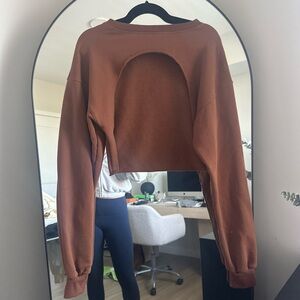 SASKI Brown Cropped Sweater